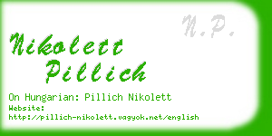 nikolett pillich business card